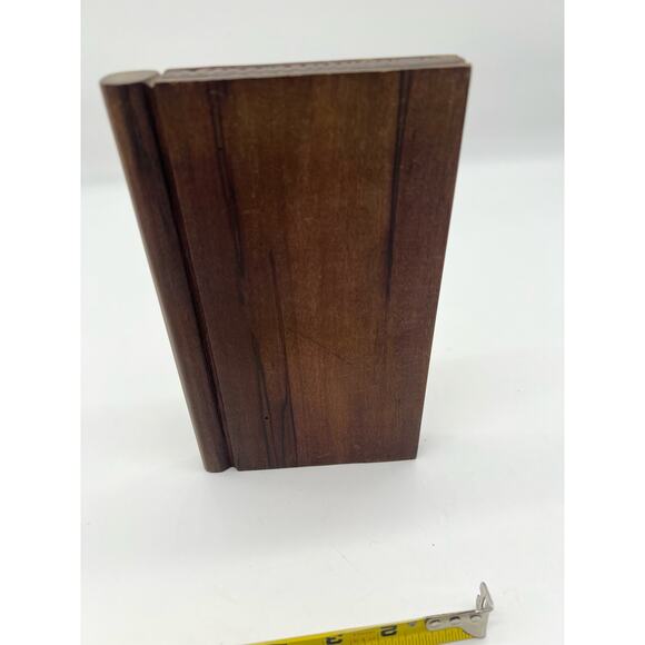 Man Modern Abstract Art Wood Sculture Thinking Book End Tranquility Handcrafted - Picture 9 of 16